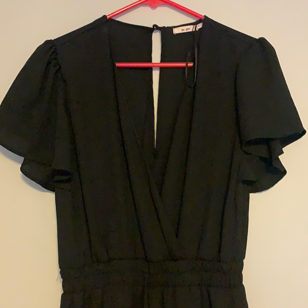 Francescas Black floor length jumpsuit